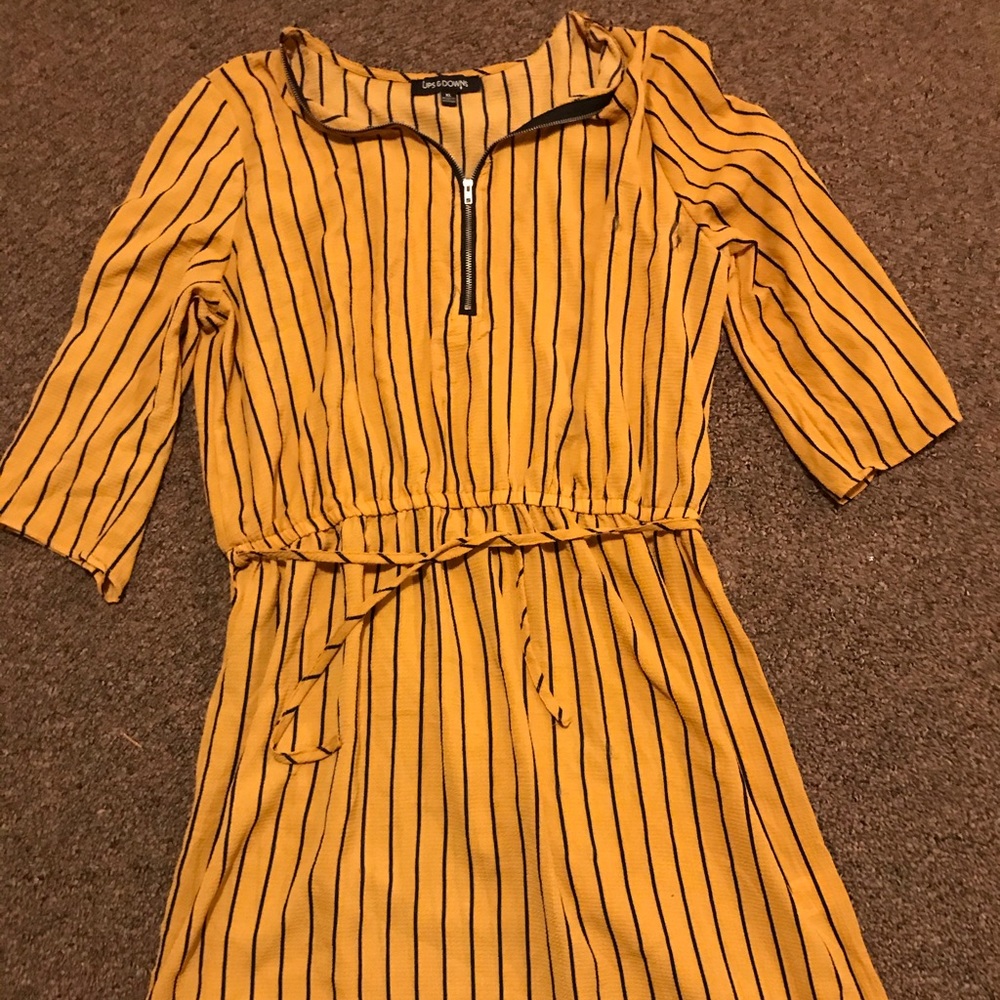 Yellow striped dress